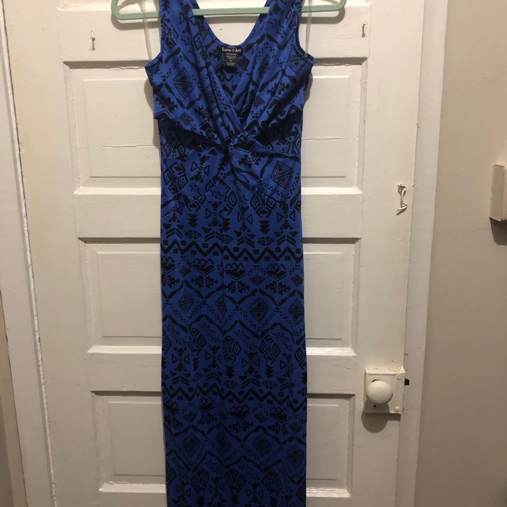Forever 21 Blue w pattern Dress Sz Med